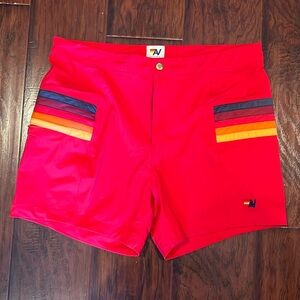 Aviator nation board short swim trunks size 33 red